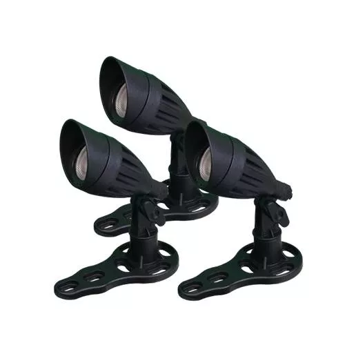 Anjon 3 Pack Color Changing Light Kit w/ 100' QD Cord - Black Housing