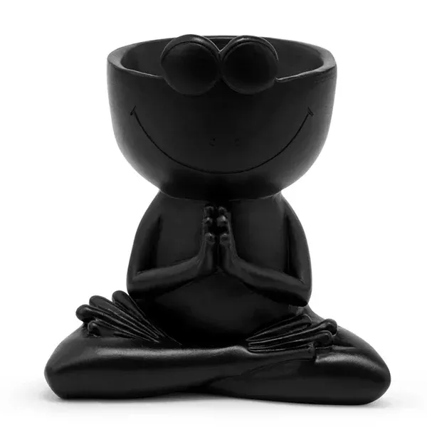 Black Frog Head Planter