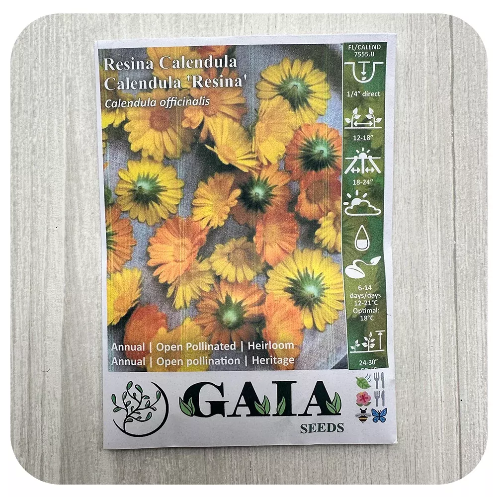 Calendula 'Resina' Seeds (Organic)