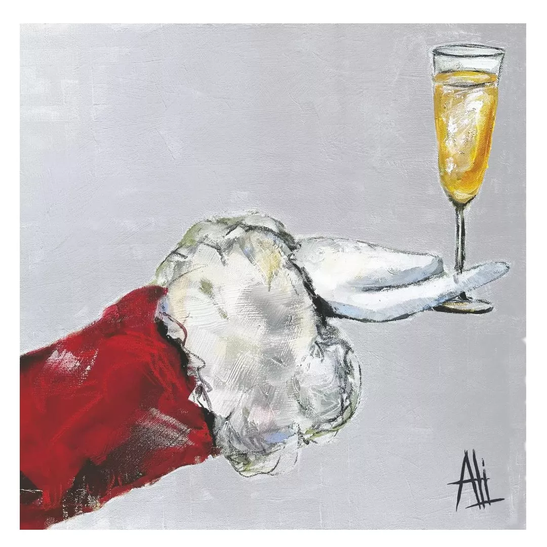Cheers to Santa Paper Cocktail Napkins