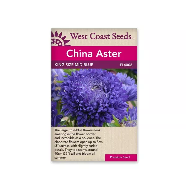 China Aster King Size Mid-Blue
