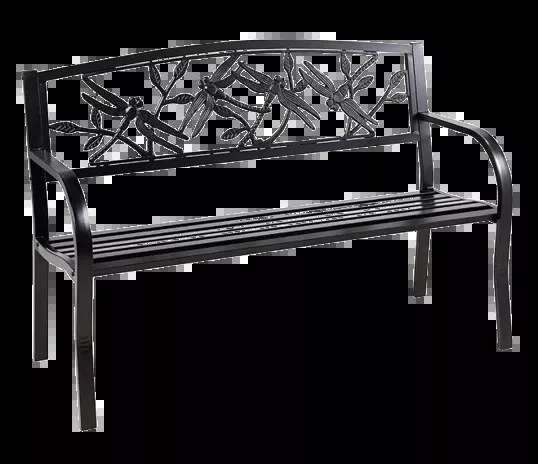 Dragonfly Metal Garden Bench