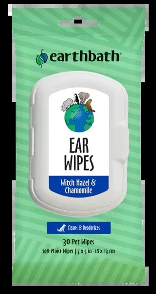 Earthbath Ear Wipes for Pets, 30ct