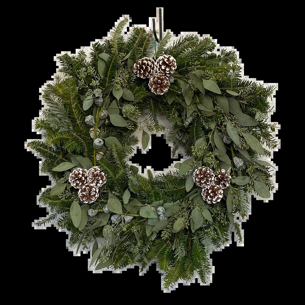 Fraser Fir,Eucalyptus and Cone Wreath