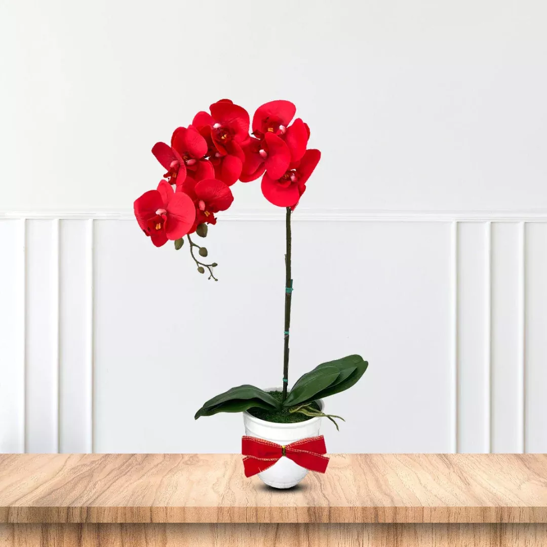 Gorgeous Red Orchid - Artificial (Good Gift)