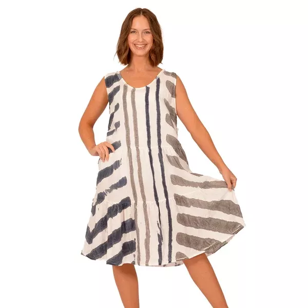 Hand Painted Linen Dress