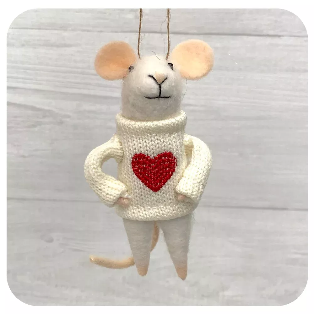 Happy Heart Felt Mouse