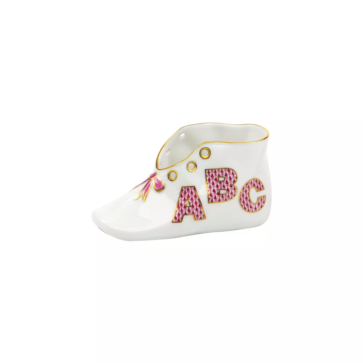 Herend Baby Shoe – Raspberry