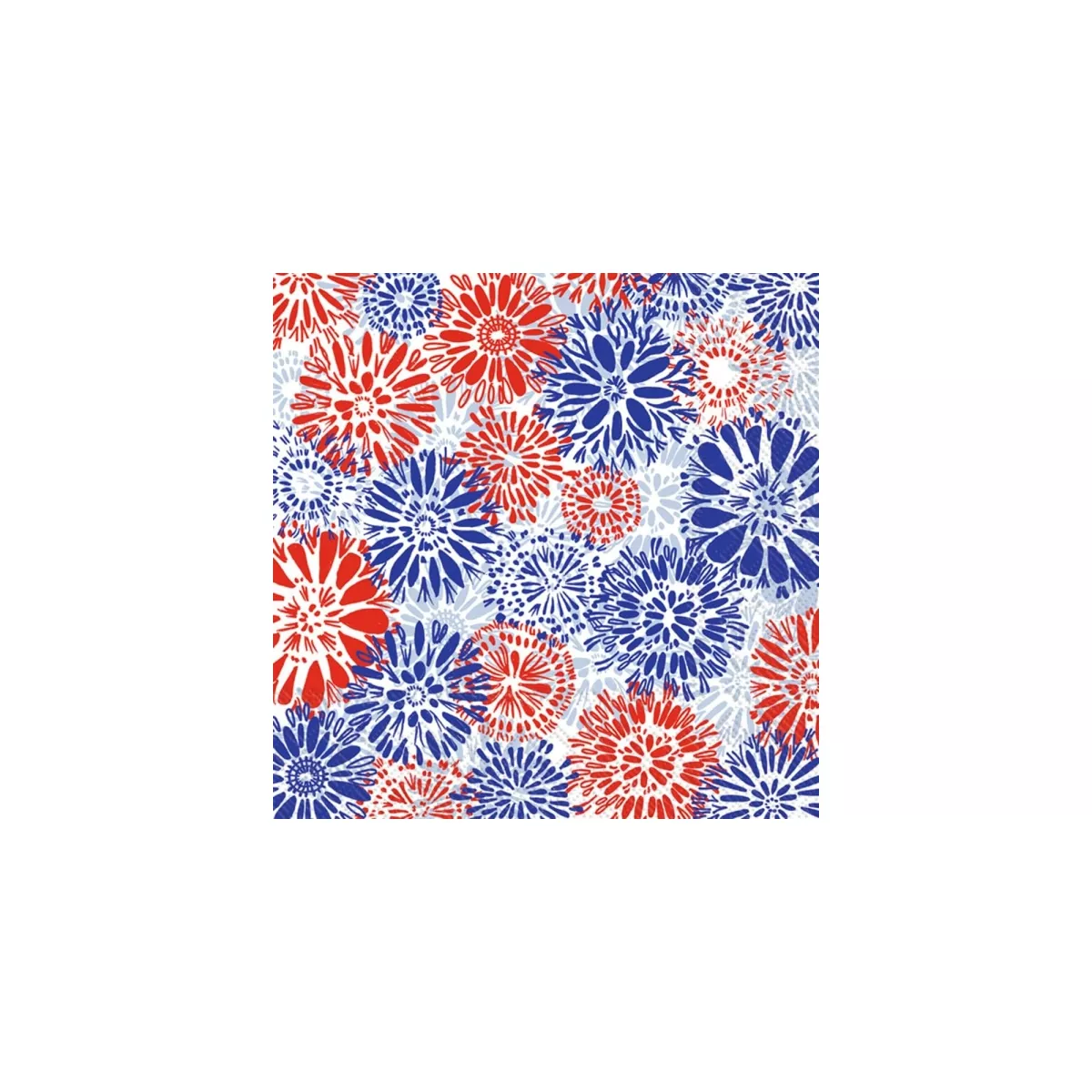July Flowers Paper Cocktail Napkins