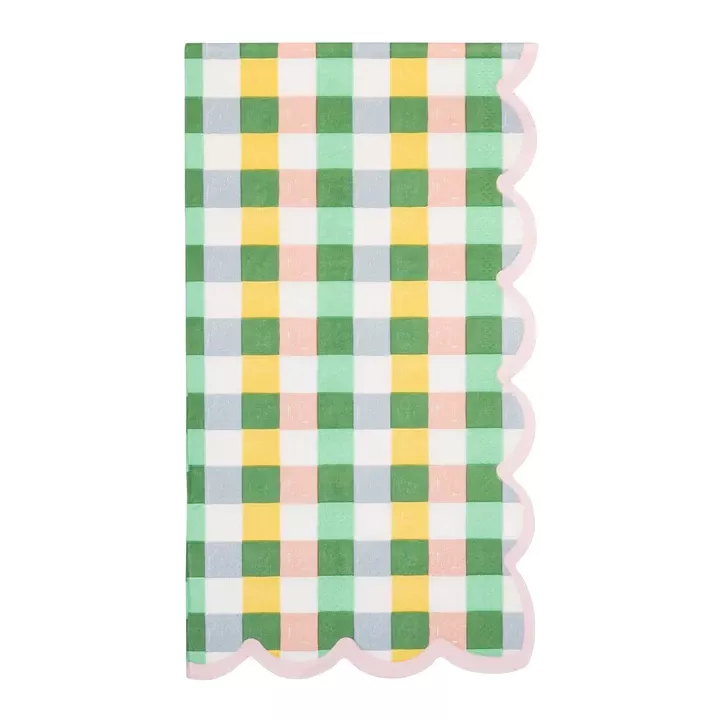 My Mind’s Eye – Hopscotch Gingham Dinner Paper Napkin, Pack of 24