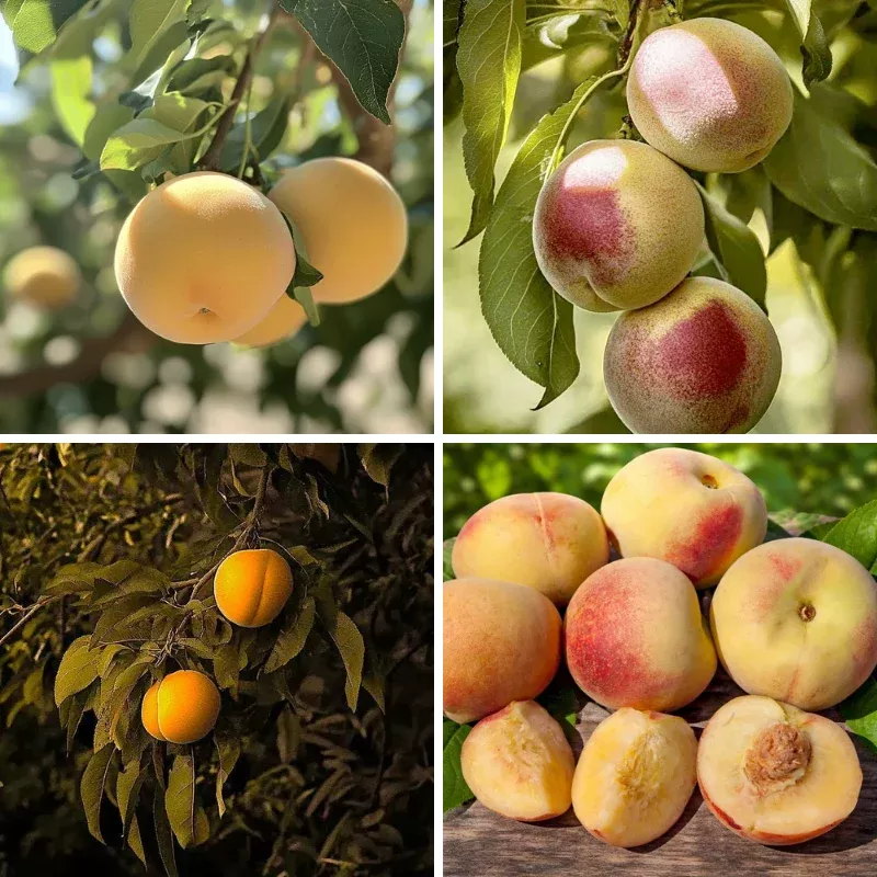 Peach Leaf Curl Resistant Peaches, 3 on 1 Multi Grafted Fruit Tree