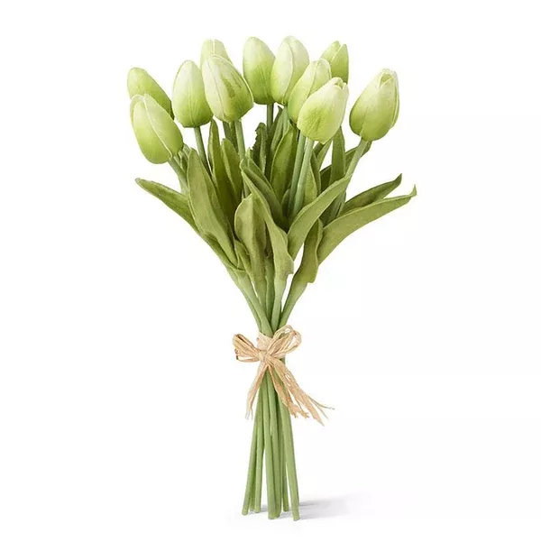 Real Touch Mini Tulip Bundle Green Everlasting