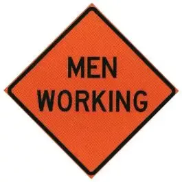 Roll Up 36in Non Reflective Mesh Safety Sign