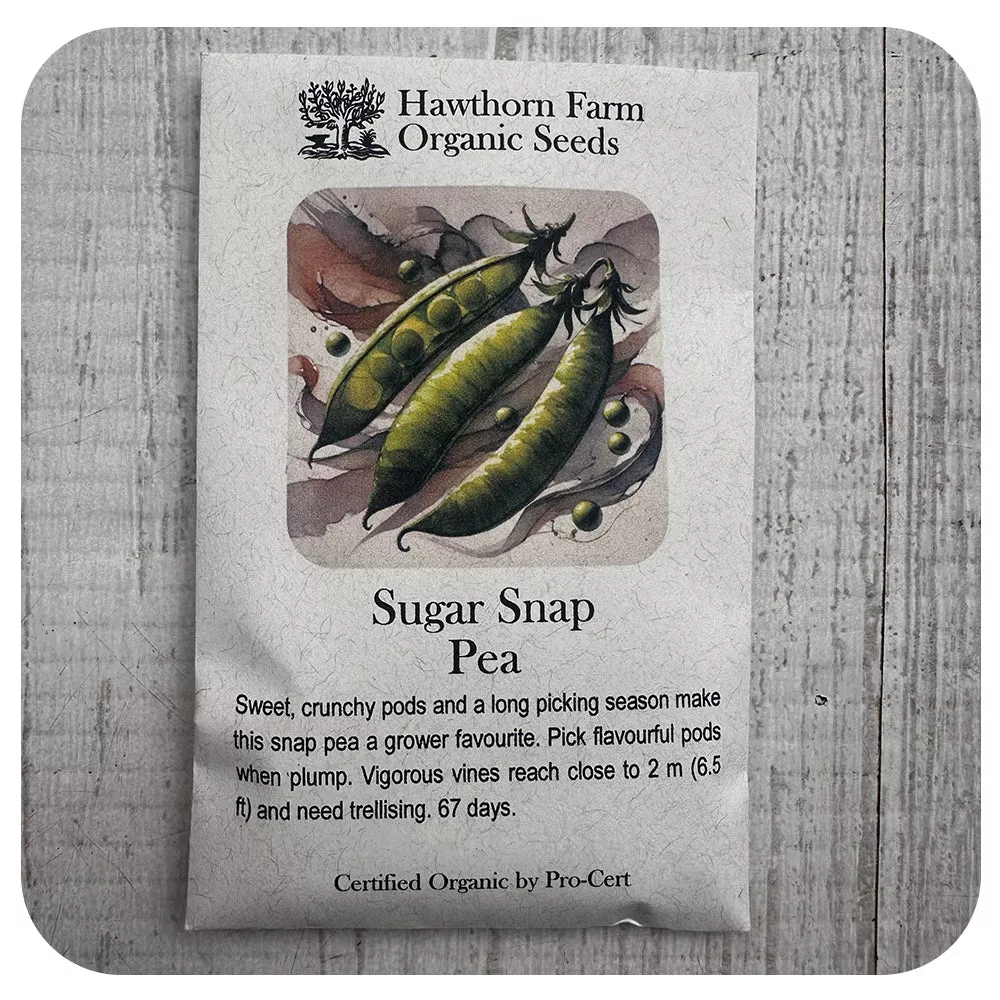 Sugar Snap Peas (Hawthorn Farm ORGANIC Seeds)