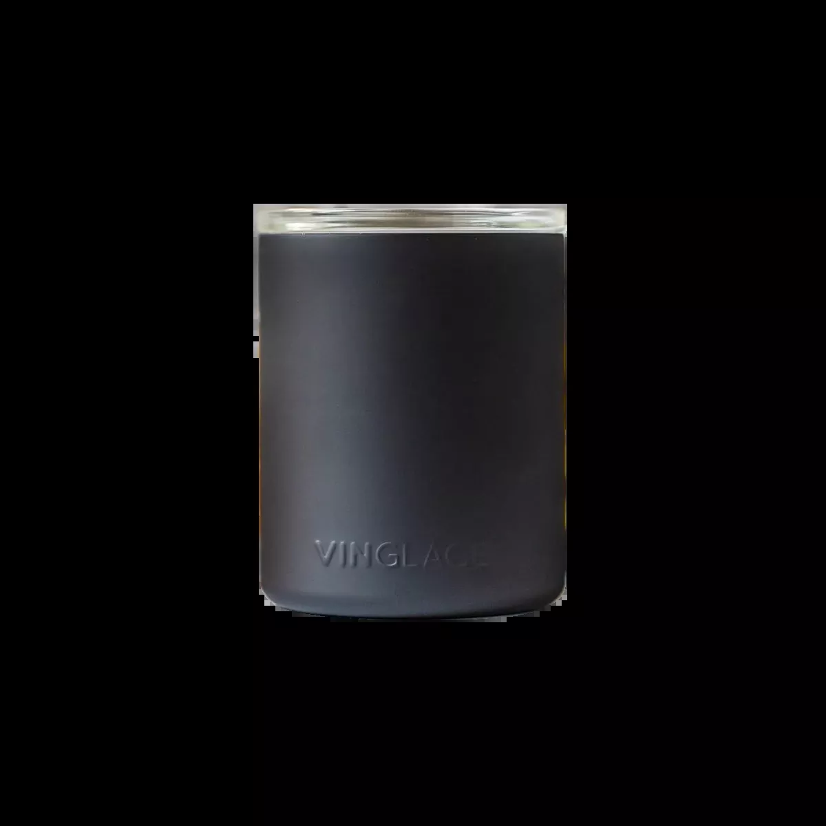Vinglacé Glass Lined Whiskey Low Ball – Black