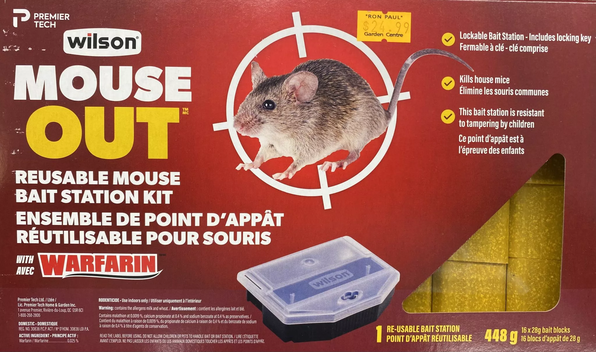 Wilson Warfarin Reusable Mouse Bait Station Kit
