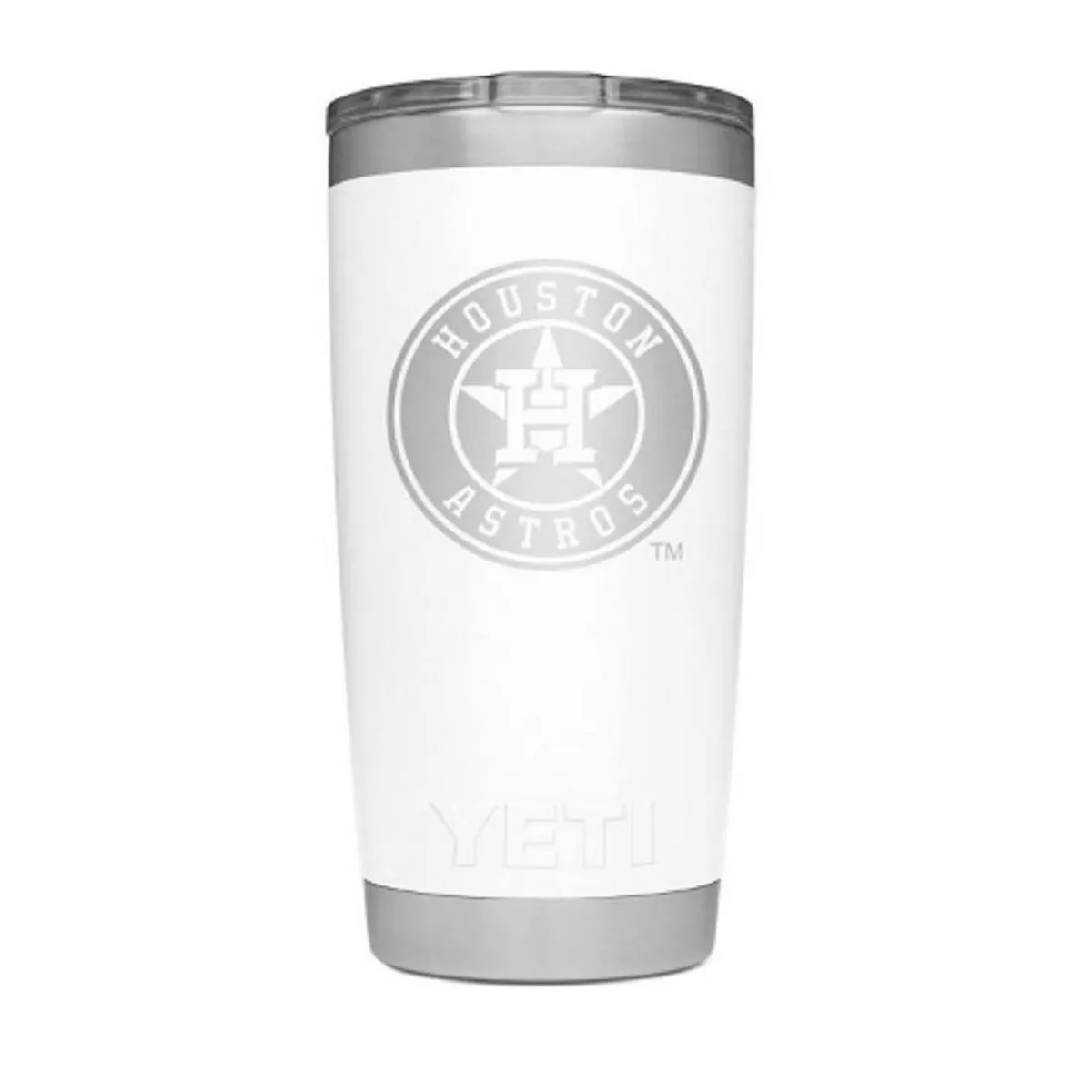 Yeti Rambler 20oz Tumbler with Astros Logo – White